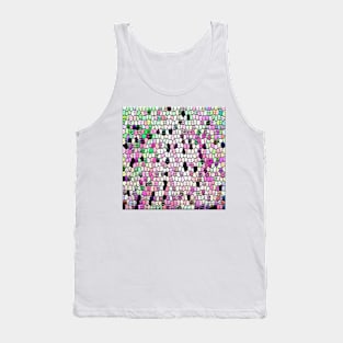 purple green blue pink grey black white mosaic Tank Top